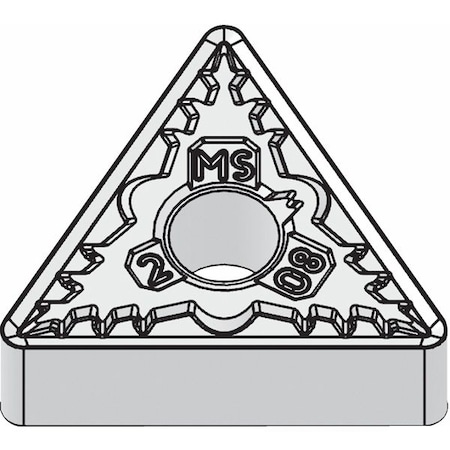 Triangle Turning Insert, Triangle, 1/2 in, TNMG, 0.0312 in, Carbide MPN:5908938