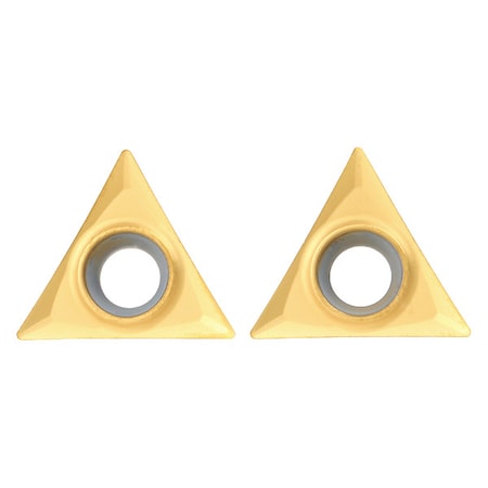 Triangle Turning Insert, Triangle, 3/8 in, TPGT, 0.0156 in, Carbide MPN:2821536