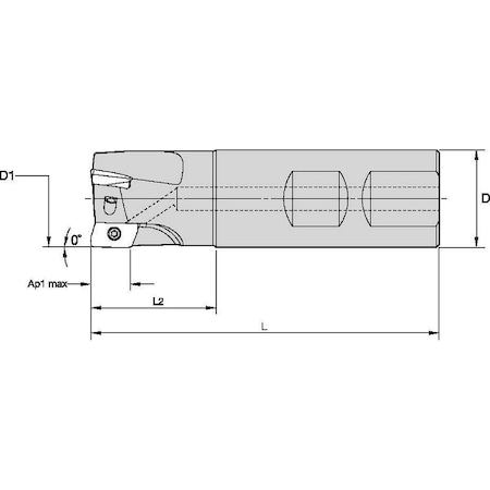 Indexable Profiling End Mill, VSM17 Series, High Speed Steel, 0.6410 in Depth of Cut MPN:5988052