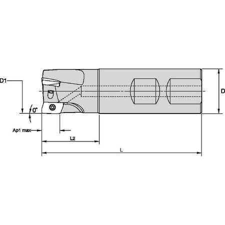 Indexable Profiling End Mill, VSM17 Series, High Speed Steel, 0.6380 in Depth of Cut MPN:5988030