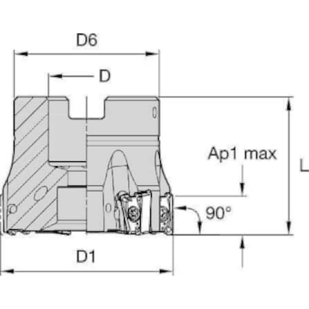 Indexable Profiling End Mill, VSM490-10 Series, High Speed Steel, 10.00mm Depth of Cut MPN:6425487