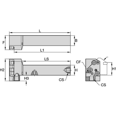 Grooving/Parting Toolholder, WGCME-C, LH MPN:6498957