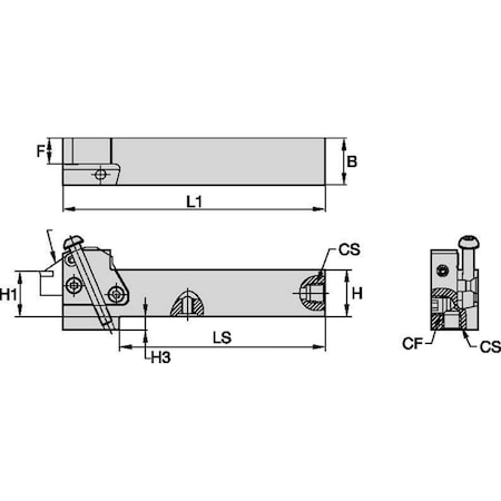 Grooving/Parting Toolholder, WGCME-C, RH MPN:6499224