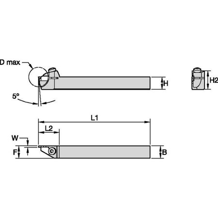 Thread Turning Toolholder, WMTCL1010H210 MPN:3653414