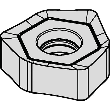 Hex Milling Insert, 6.78mm, Carbide MPN:6180296