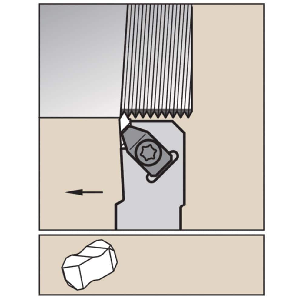 Indexable Grooving Toolholders; Internal or External: External ; Toolholder Type: External Grooving ; Insert Seat Size: 3 ; Hand of Holder: Right Hand ; Cutting Direction: Right Hand ; Maximum Depth of Cut (Decimal Inch): 0.2098 MPN:3639042