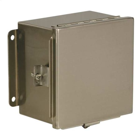 Screws and Clamps Electrical Enclosures, 6 in H, 4 in D, 4 in W, 12, 13, 4, 4X, 304 Stainless Steel MPN:BN4060404CHSS