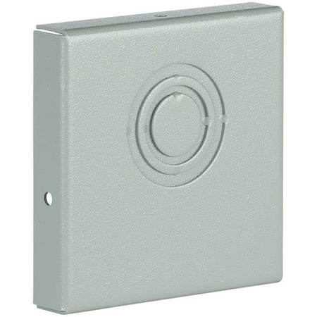 Wireway, End Cap, 4 in W, 4 in H, 1 in L, With Knockouts, Steel, Gray MPN:E0404