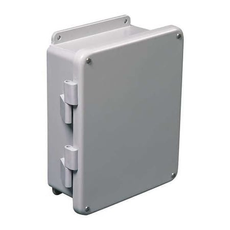 Captive Screws Electrical Enclosures, 13-1/2 in H, 5.94 in D, 12 in W, 12, 4X, 6P, Fiberglass MPN:HW-J141206FCHSC