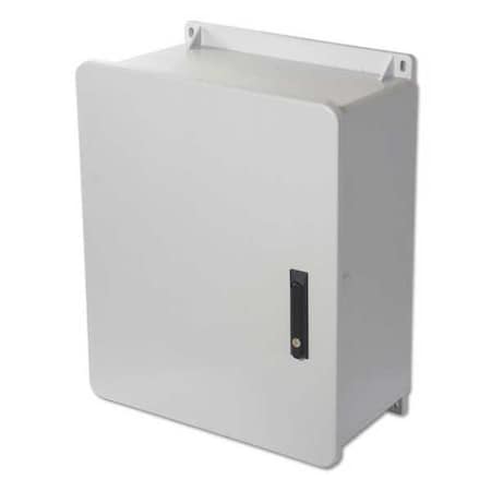 Keyed Latch Electrical Enclosures, 23.88 in H, 11.33 in D, 20 in W, 1, 12, 3R, 4X, 6P, Fiberglass MPN:HW-J2420103PT