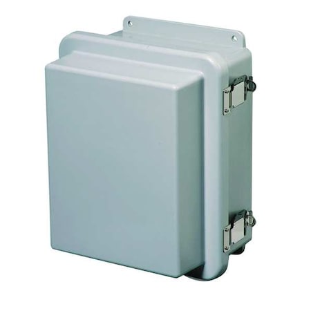 Padlockable Hasp Electrical Enclosures, 7.73 in H, 5.95 in D, 6 in W, 1, 12, 3R, 4X, 6P, Fiberglass MPN:HW-RHJ80606CHQR