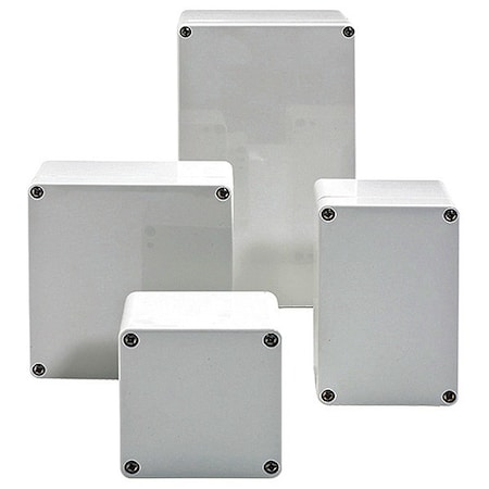 Captive Screws Electrical Enclosures, 4.49 in H, 2.95 in D, 3 in W, 4X, Polycarbonate MPN:HW-S1208080