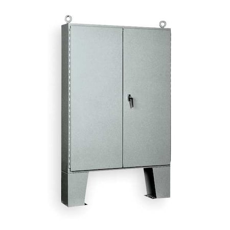 3 Point Latch with Padlock Handle Electrical Enclosures, 72 in H, 16 in D, 72 in W, 12, Steel MPN:N12727216
