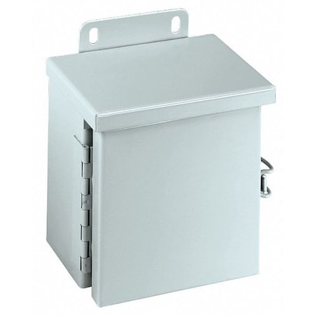 Padlockable Hasp Electrical Enclosures, 8 in H, 4 in D, 8 in W, 3R, Steel MPN:RHC080804