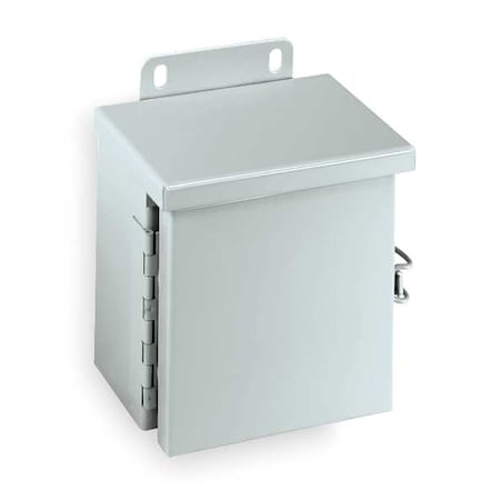 Padlockable Hasp Electrical Enclosures, 10 in H, 6 in D, 8 in W, 3R, Steel MPN:RHC081006