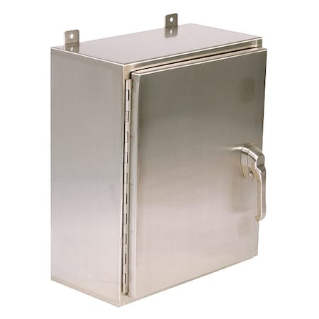 3 Point Latch with Padlock Handle Electrical Enclosures, 24 in H, 12 in D, 24 in W, 12, 3R, 4, 4X MPN:SSN42424123PT