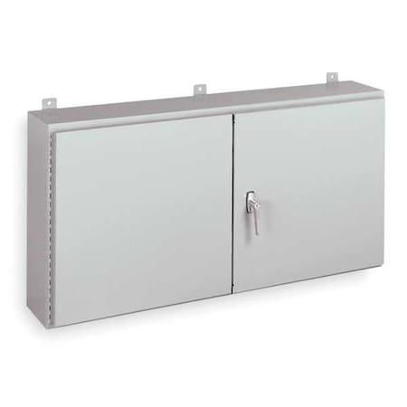 3 Point Latch with Padlock Handle Electrical Enclosures, 30 in H, 10 in D, 42 in W, 12, Steel MPN:WA304210WF