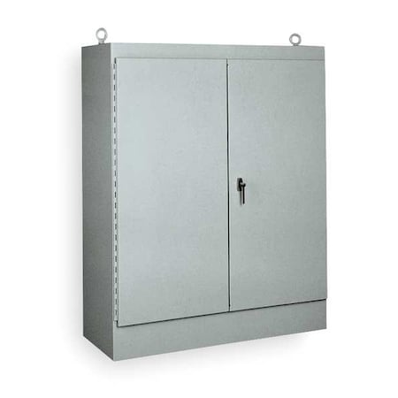 3 Point Latch with Padlock Handle Electrical Enclosures, 90 in H, 20 in D, 72 in W, 12, Steel MPN:WA907220FSD
