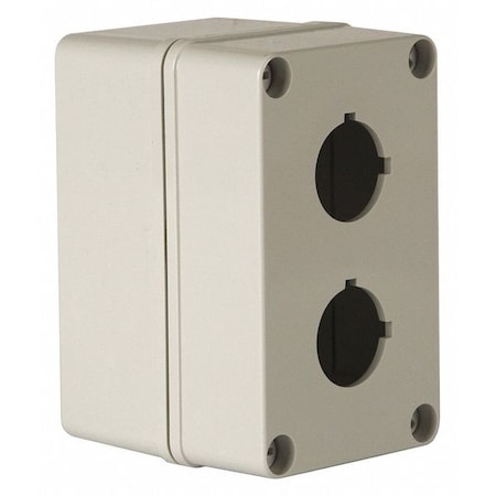 PushButtonEnclosure, 22mm, 2Holes, Plastic MPN:HW-PN4X2PB-22