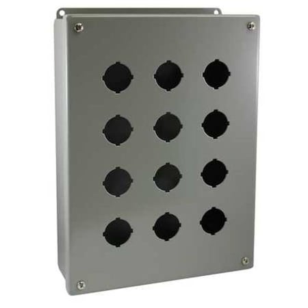PushButtonEnclosur, 30mm, 12Hole, CarbSteel MPN:PB12