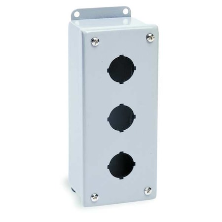 PushButtonEnclosure, 30mm, 3Hole, CarbSteel MPN:PB3