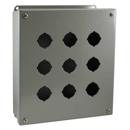 PushButtonEnclosure, 30mm, 9Hole, CarbSteel MPN:PB9