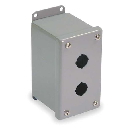 PushButtonEnclosure, 22mm, 2Hole, CarbSteel MPN:PBGX2