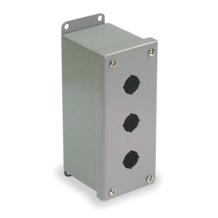 PushButtonEnclosure, 22mm, 3Hole, CarbSteel MPN:PBGX3