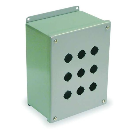 PushButtonEnclosure, 22mm, 9Hole, CarbSteel MPN:PBGX9