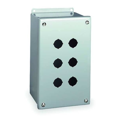 PushButtonEnclosure, 30mm, 6Hole, CarbSteel MPN:PBXD6