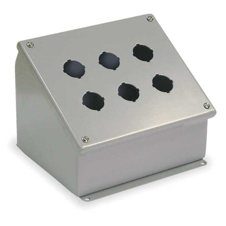 PushButtonEnclosure, 30mm, 6Holes, Steel MPN:WPBA6