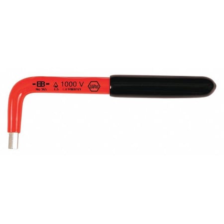 Metric Plain Hex Key Hex Key, 1.5 mm Tip Size, 3 57/64 in Long, 0.5 mm Short MPN:13650