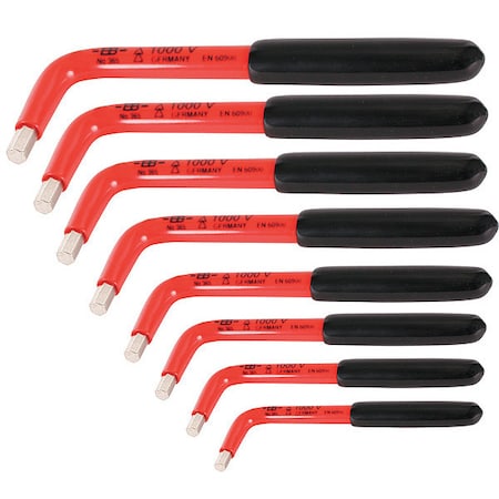 8 pc Insulated Hex L-Key Set, SAE MPN:13690