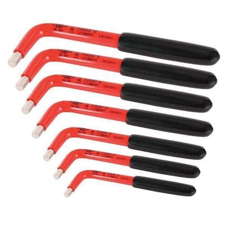 7 Piece Metric L-Shape Hex Key Set, 13691 MPN:13691