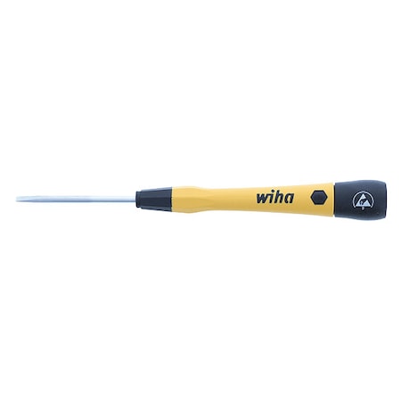 ESD Precision Screw Driver, Slot, 3.0mm, Black, Round MPN:27278