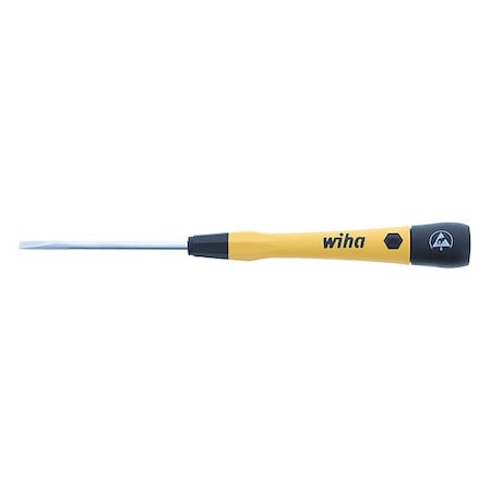ESD Precision Screw Driver, Slot, 3.5mm, Black, Round MPN:27280