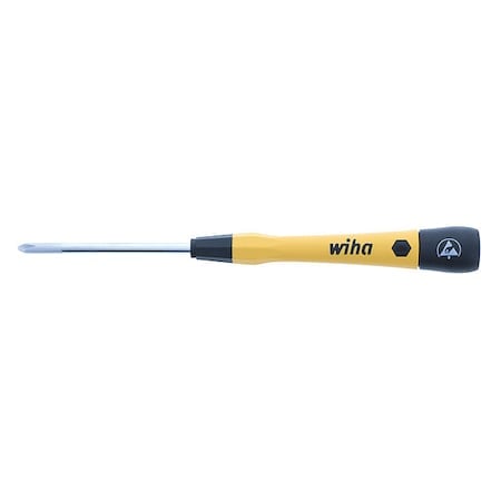 ESD Precision Screwdriver, Phillips, No 1, Black, Round MPN:27334