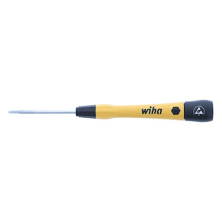 ESD Precision Screwdriver, Hex, 2.0mm, Black, Round MPN:27554