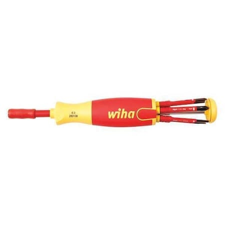Slotted, Phillips, Square Bit 9 3/4 in, Drive Size: 6 mm, Num. of pieces:7 MPN:28394