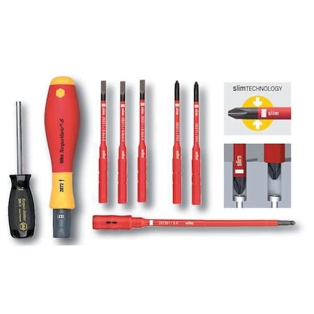 Slotted, Phillips Bit 6 in, Drive Size: 6 mm, Num. of pieces:8 MPN:28791