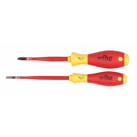 Insulated Screwdriver Set, Slotted/Phillips, 2 pcs MPN:32189