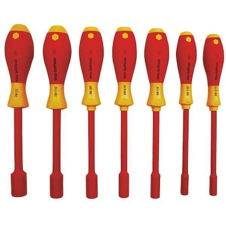 Nut Driver Set, 7 Pieces, Metric, Solid, Ins MPN:32293