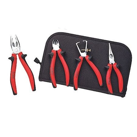 4 Piece Bi-Material Grip Plier Set Soft Vinyl Handle MPN:32601