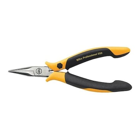 4 3/4 in Needle Nose Plier Two Component Non-Slip Soft Grip Handle Handle MPN:32742