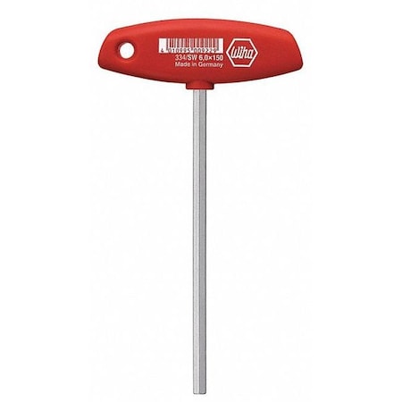 Metric Comfort Grip T-Handle Hex Key Hex Key, 6 mm Tip Size MPN:33417