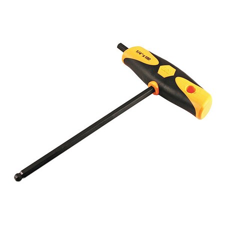 SAE T-Handle Ball Hex Key Hex Key, 1/4