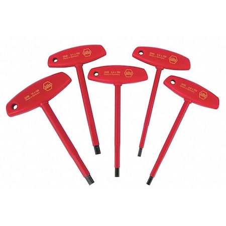 5 Piece Metric T-Shape Hex Key Set, 33478 MPN:33478
