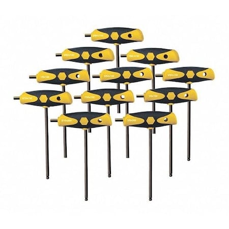 11 Piece SAE T-Shape Hex Key Set, 33494 MPN:33494