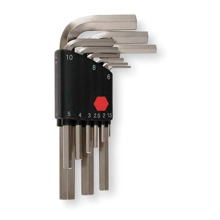 9 Piece Metric L-Shape Hex Key Set, 35191 MPN:35191