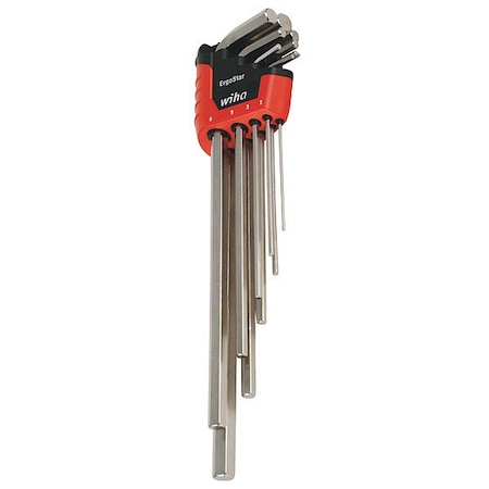 L-Key Hex Nickel Long-Arm 9 Pc Set MPN:35297